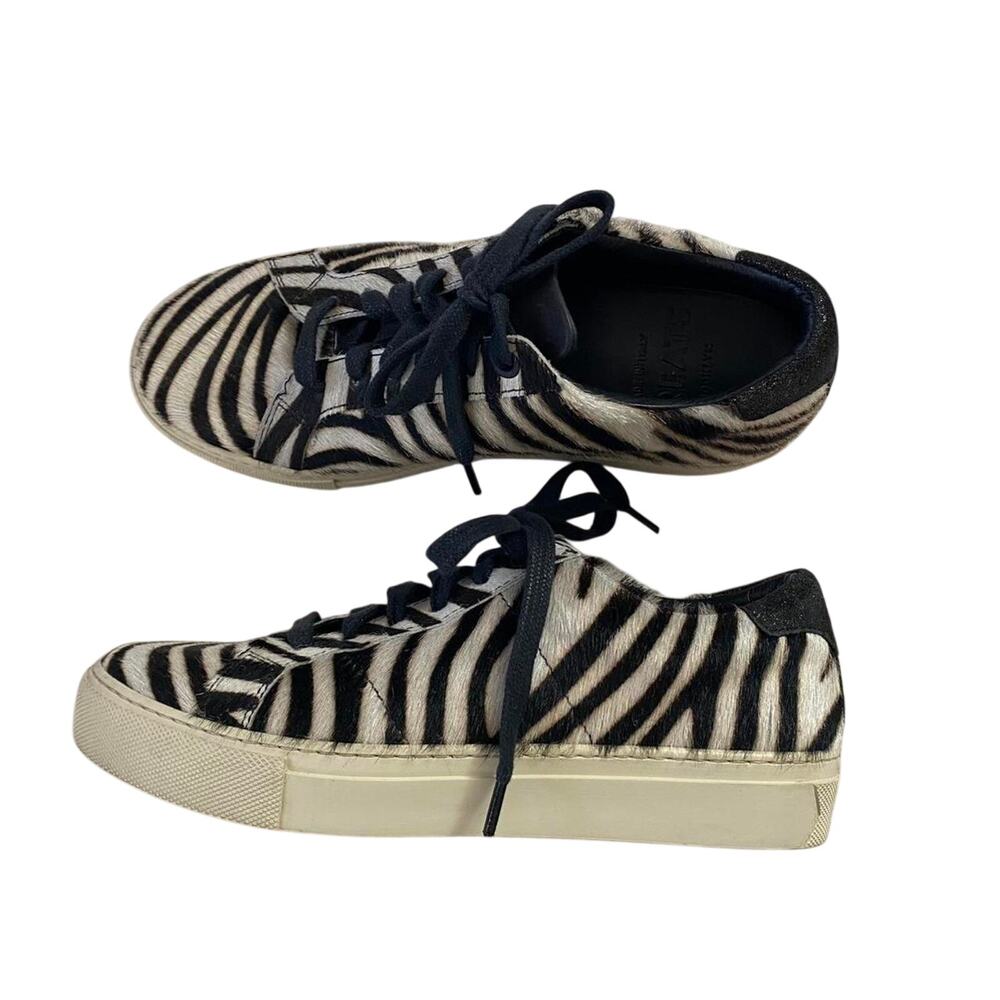GREATS The Royale Pony Hair Zebra Print Sneakers Size US 7.5 / EU 37.5